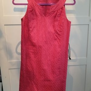 Loft coral shift dress with pockets